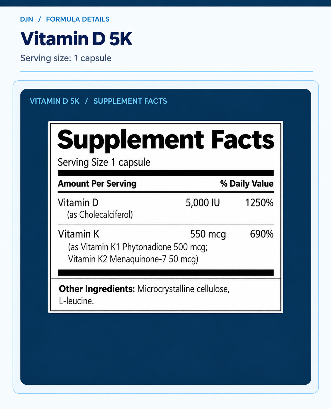 Vitamin D 5K | Immune Support, Bone & Heart Health