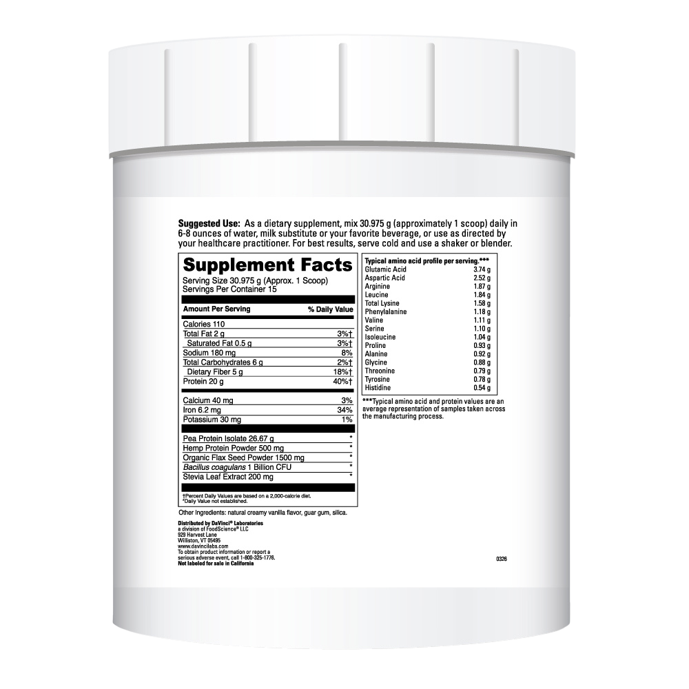 Vegan Protein Powder (Creamy Vanilla flavored)