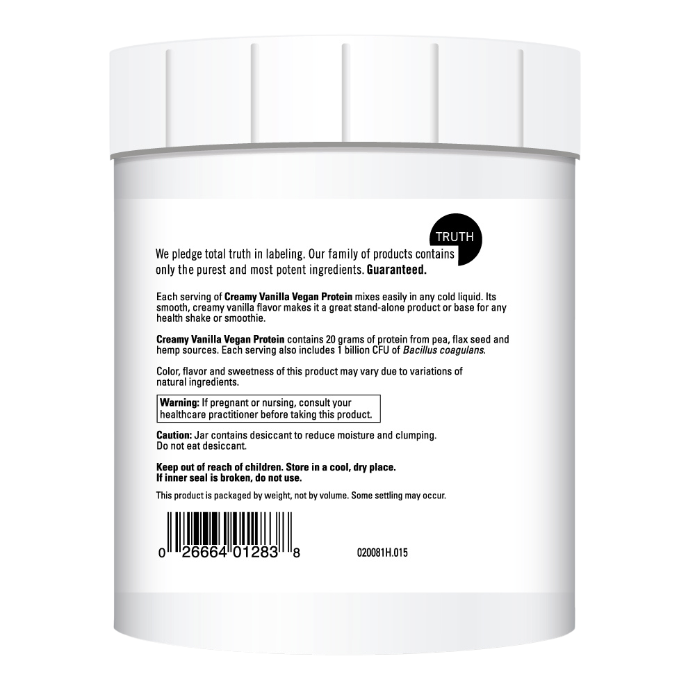 Vegan Protein Powder (Creamy Vanilla flavored)